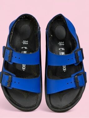Birkenstock Mogami Kids Waterproof Adjustable Sandals Blue Size 32 (1-1.5)